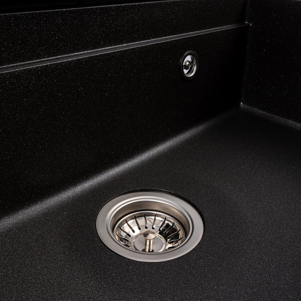 Кухонная мойка гранитная 7546 EVANORA матовая (морион) VALESO