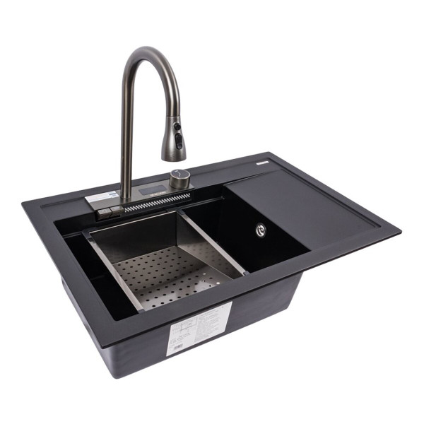 Гранітна мийка VALESO ATRUM 7950 матова Чорна