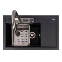 Гранитная мойка для кухни VALESO ATRUM 7950 матовая Черная