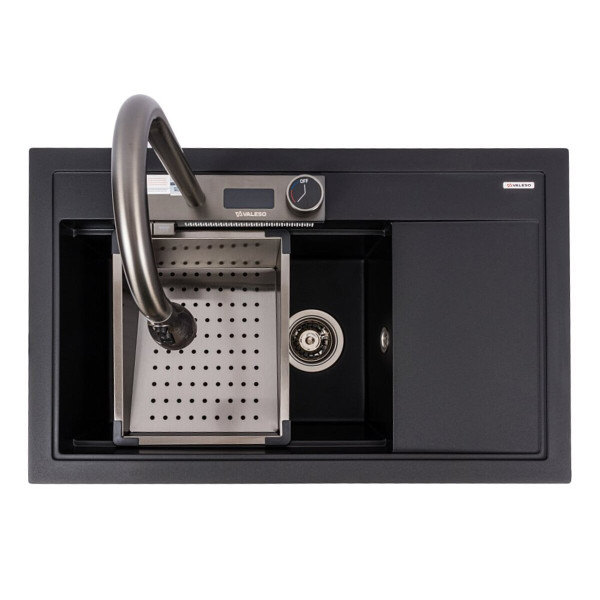 Гранітна мийка VALESO ATRUM 7950 матова Чорна