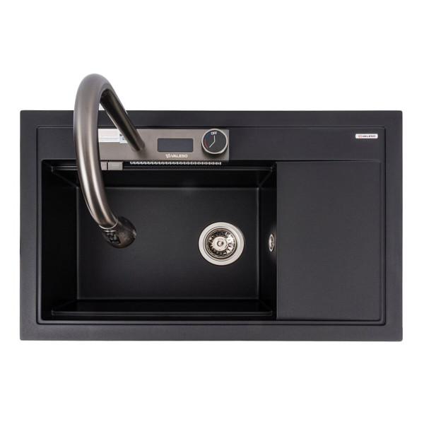 Гранітна мийка VALESO ATRUM 7950 матова Чорна