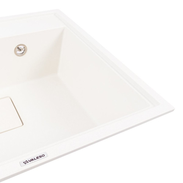 Гранітна мийка VALESO SHERLIT 6050 матова Білосніжна