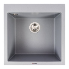 Гранитная мойка для кухни VALESO GALAX 5050 матовая Серый металлик