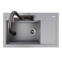 Гранітна мийка VALESO ATRUM 7950 матова Сірий металік