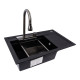 Гранітна мийка VALESO ATRUM 7950 матова Чорний металік