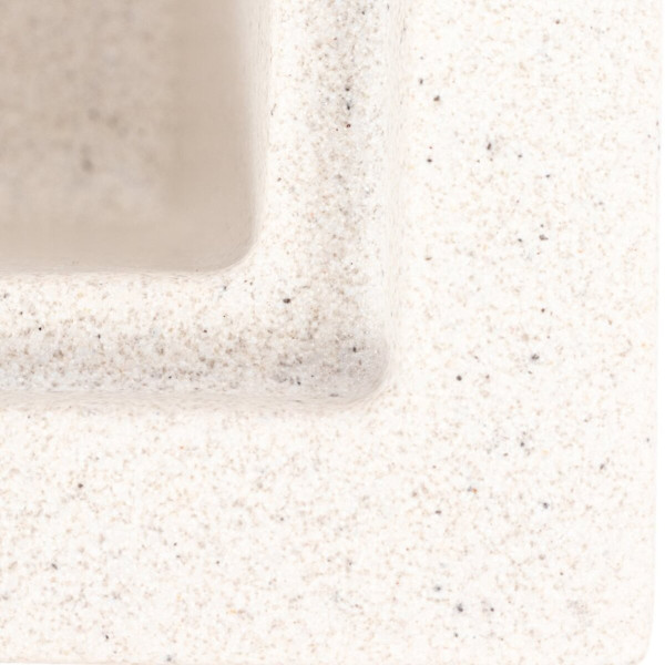 Кухонна мийка гранітна VALESO 6050 SHERLIT (біла в крапку)