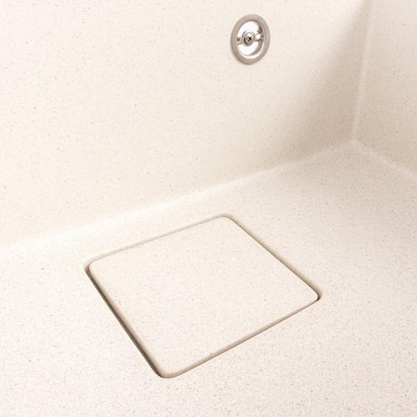 Кухонна мийка гранітна VALESO 6050 SHERLIT (біла в крапку)