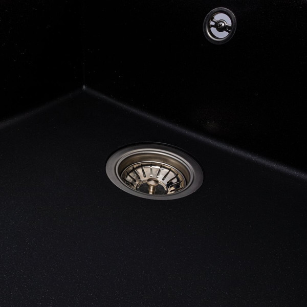 Гранітна мийка VALESO CALYPSO 7950 матова Чорний металік