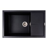 Гранитная мойка для кухни VALESO CALYPSO 7950 матовая Черный металлик