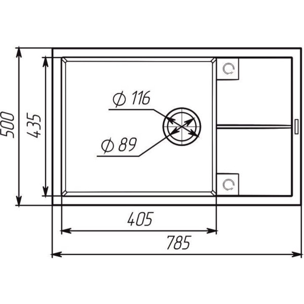 Гранітна мийка VALESO CALYPSO 7950 матова Топаз