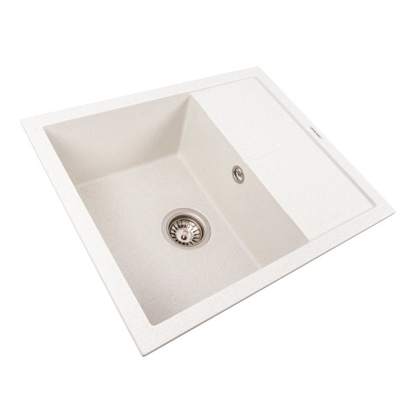 Гранітна мийка VALESO 5850 REYNA матова Біла в крапку