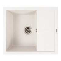 Гранитная мойка VALESO 5850 REYNA матовая Белая в точку