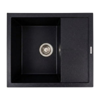 Кухонная гранитная мойка 5850 REYNA VALESO черный металлик
