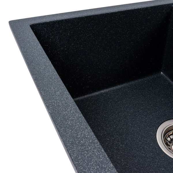 Гранітна кухонна мийка Valeso 5850 REYNA матова антрацит