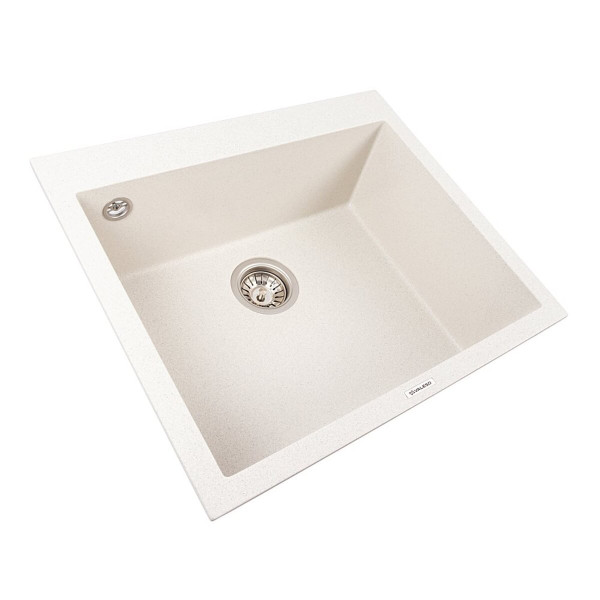 Кухонна гранітна мийка 5750 DAVINA VALESO біла в крапку