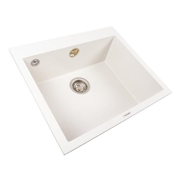Кухонна гранітна мийка 5750 DAVINA VALESO білосніжна