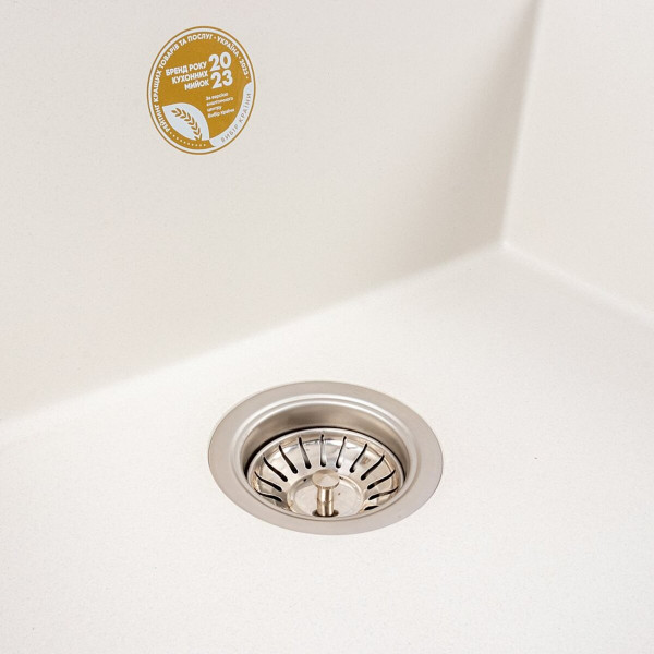 Кухонна гранітна мийка 5750 DAVINA VALESO білосніжна