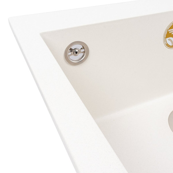 Кухонна гранітна мийка 5750 DAVINA VALESO білосніжна