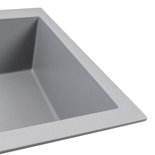 Кухонна гранітна мийка 5750 DAVINA VALESO сірий металік