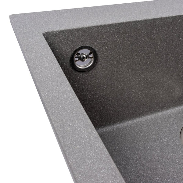 Кухонна гранітна мийка 5750 DAVINA VALESO сірий мусон