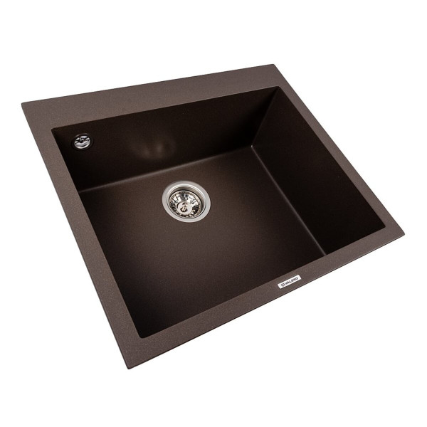 Кухонна гранітна мийка 5750 DAVINA VALESO темна скеля