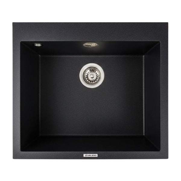 Кухонна гранітна мийка 5750 DAVINA VALESO чорний металік