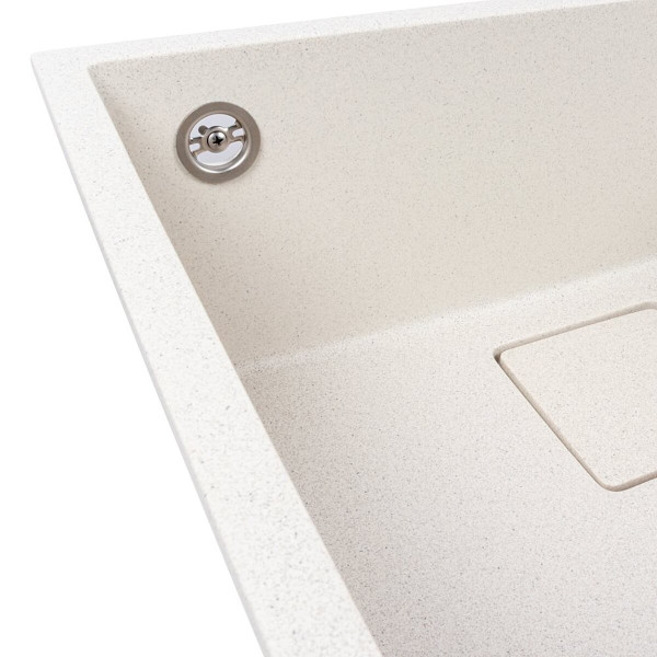 Кухонна гранітна мийка 5444 AMELI VALESO біла в крапку