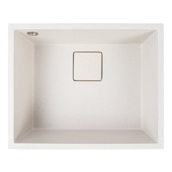 Кухонна гранітна мийка 5444 AMELI VALESO біла в крапку