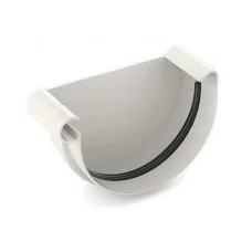 Заглушка желоба левая ПВХ белая Bryza 125 мм