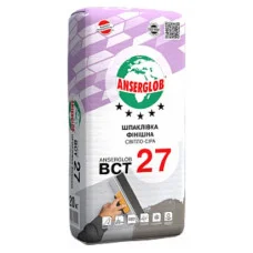 ANSERGLOB BCT 27 Шпаклевка финишная светло-серая, 20кг