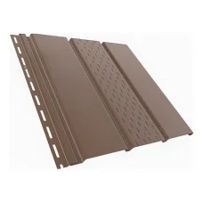Панель-софит перфорированная коричневая ПВХ BRYZA 3м
