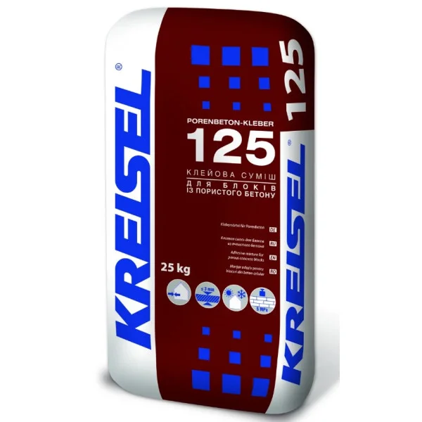 Kreisel 125 кладочная смесь для кладки блоков ячеистого бетона 25 кг.
