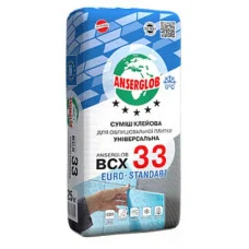 ANSERGLOB BCX 33 Смесь клеевая для облицовочной плитки (зима), 25 кг