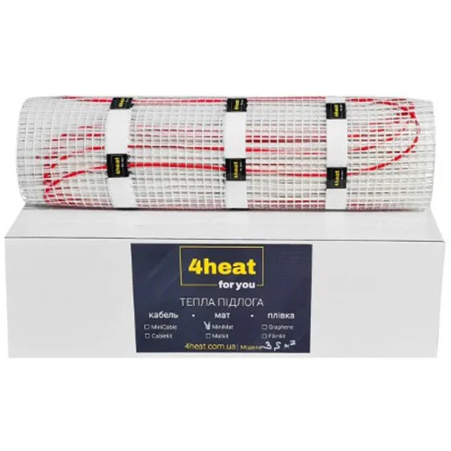 Нагрівальний мат для теплої підлоги під плитку 4heat MiniMat 150-1,5 м²