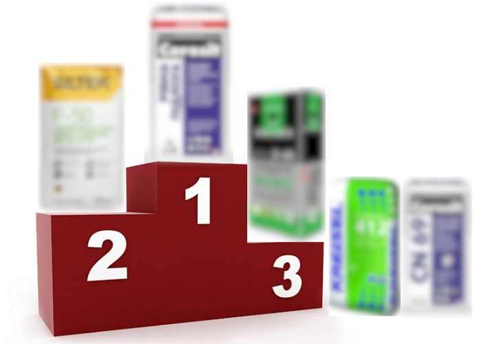 рейтинг наливних сумішей за міцністю та часом висихання