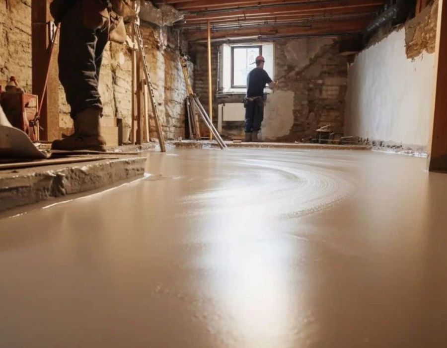 самовирівнювальна суміш цементно-гіпсова або цементна