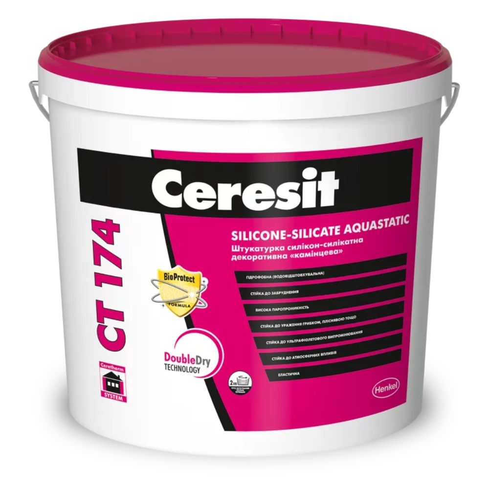 Ceresit CT 174 1 мм — силикон-силикатная фасадная и интерьерная ...