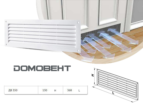 фотообзор Решетка вентиляционная Домовент ДВ 350с