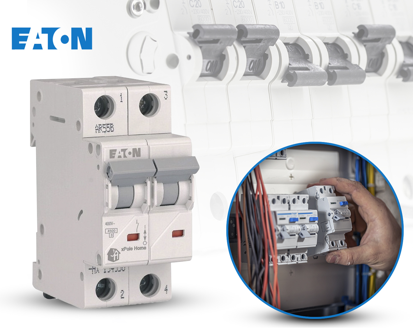 фотообзор Автоматический модульный выключатель HL 2P Eaton